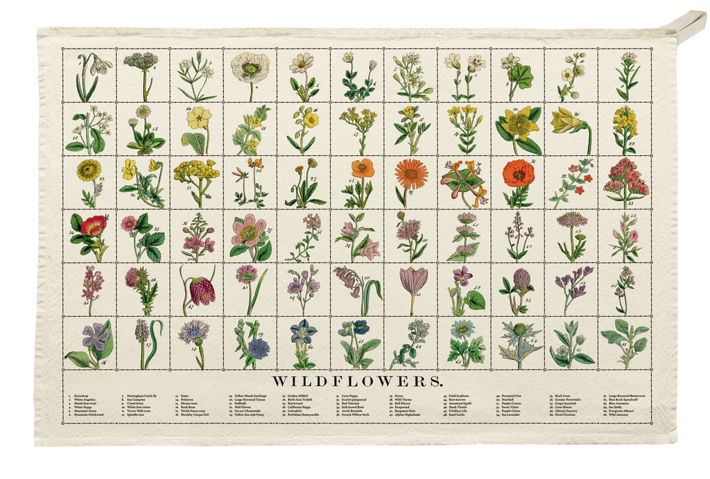 Organic Cotton Tea Towel — Wildflowers