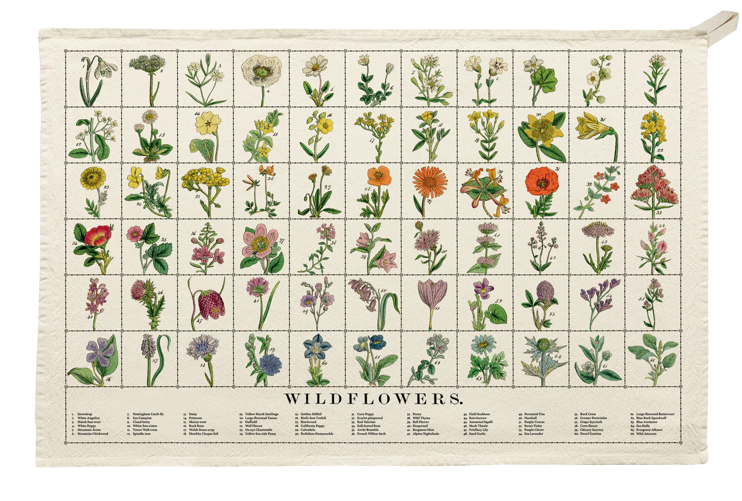 Organic Cotton Tea Towel — Wildflowers