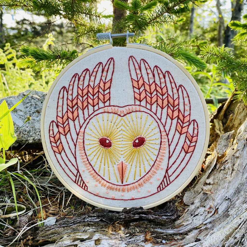 Barn Owl Embroidery Kit