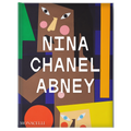 Book titled 'Nina Chanel Abney' with colorful design on a white background