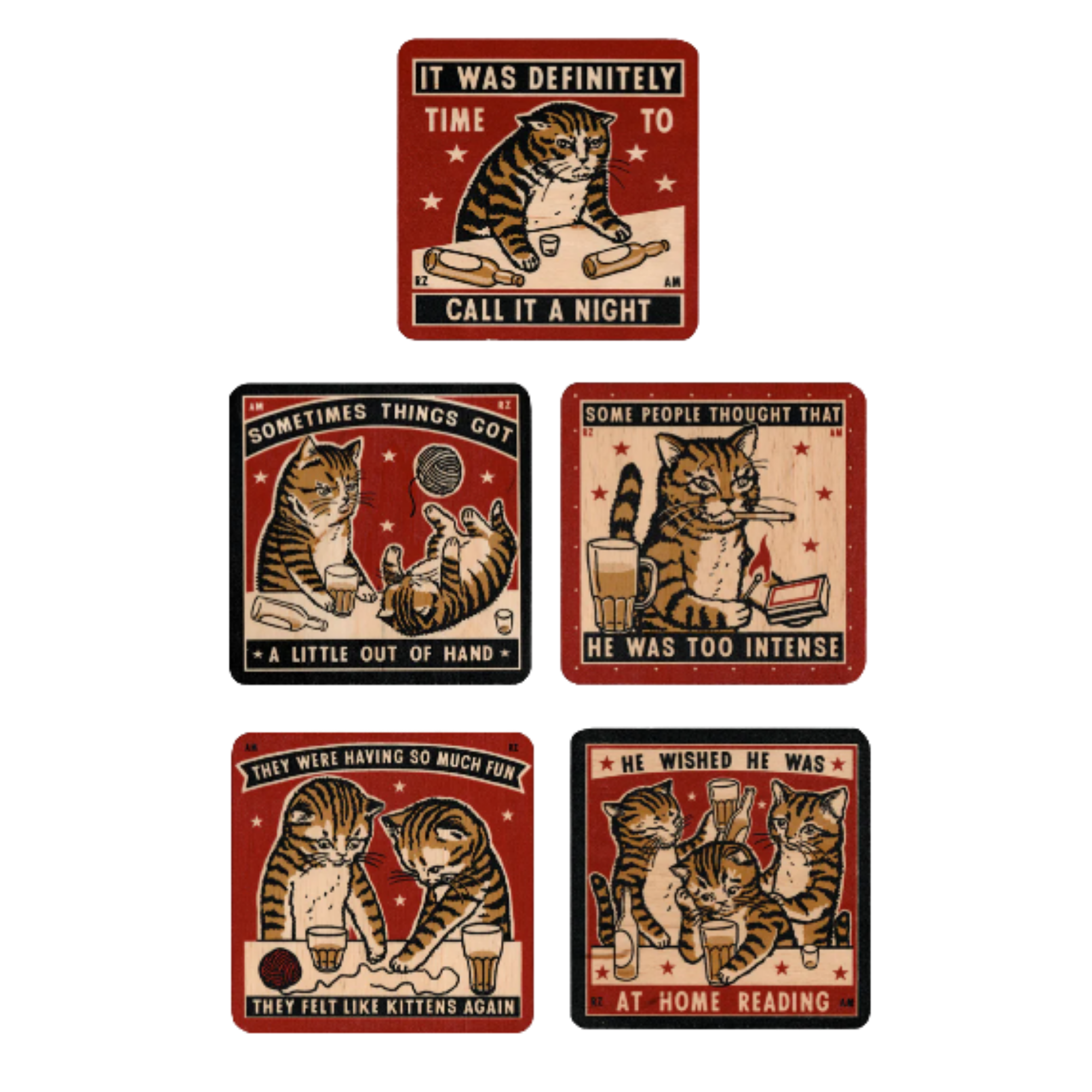 Drunk Cat Coasters