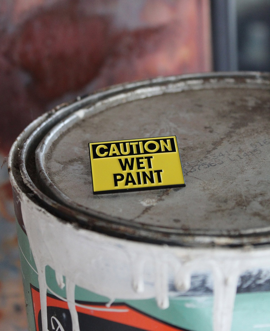Caution: Wet Paint Enamel Pin