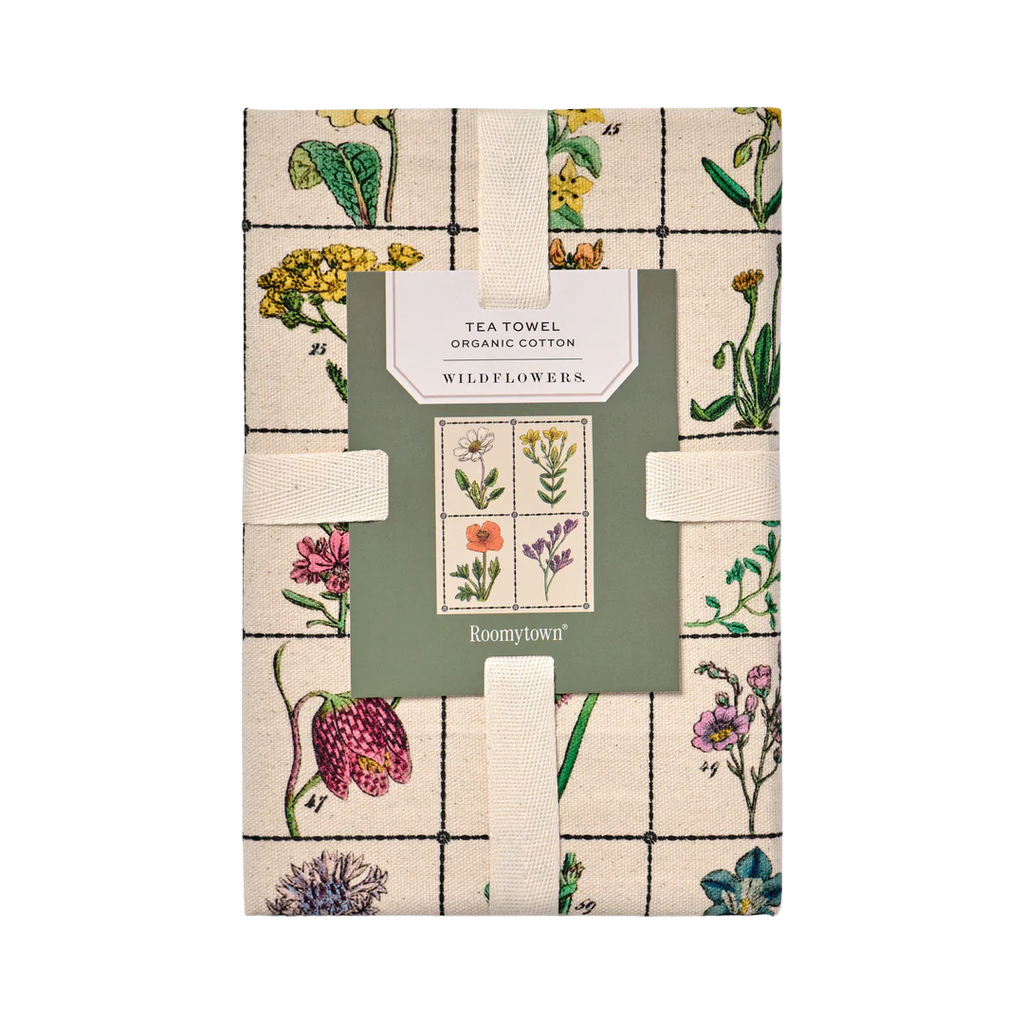 Organic Cotton Tea Towel — Wildflowers