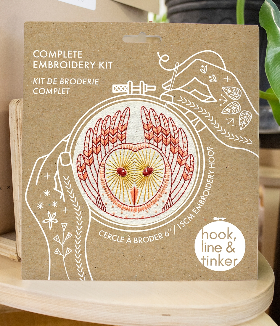 Barn Owl Embroidery Kit