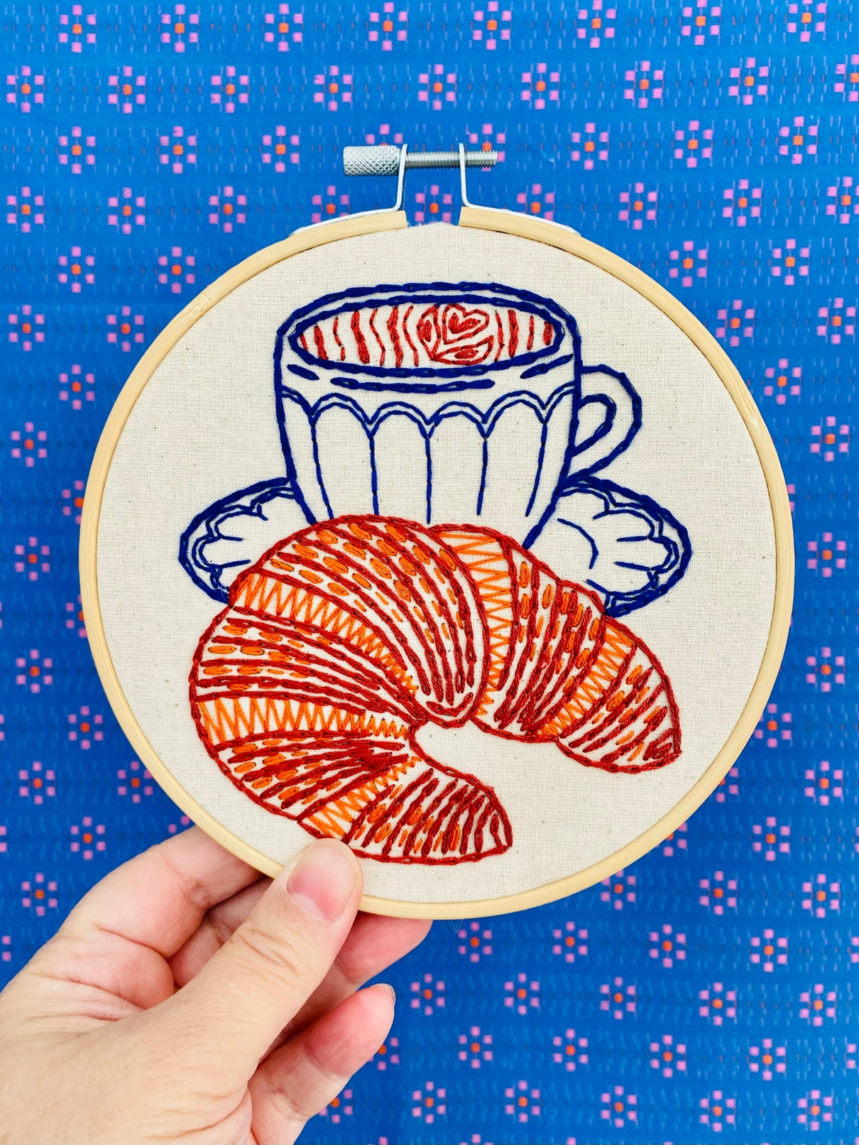 Croissant Embroidery Kit