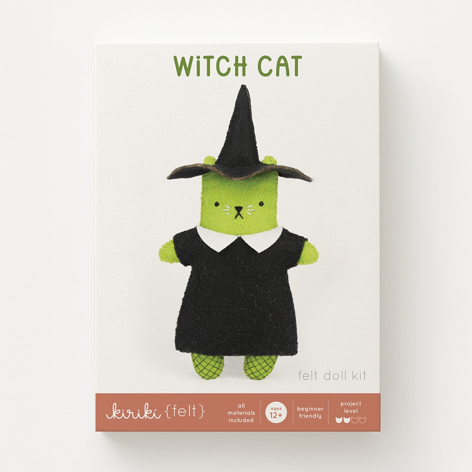 Witch Cat Felt Doll Kit