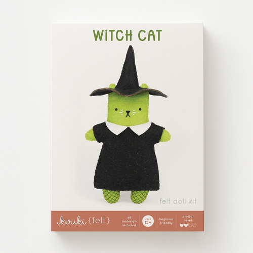 Witch Cat Felt Doll Kit