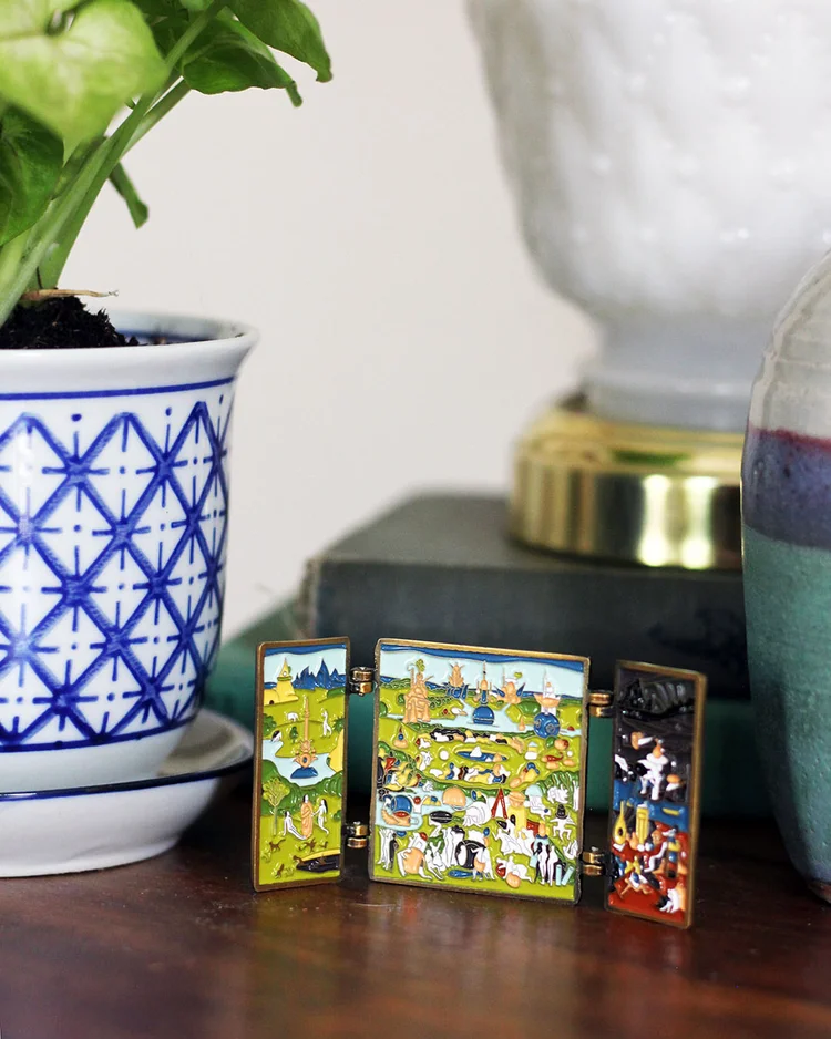 The Garden of Earthly Delights Enamel Pin