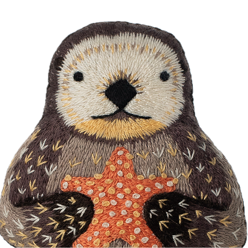 Otter Embroidery Kit
