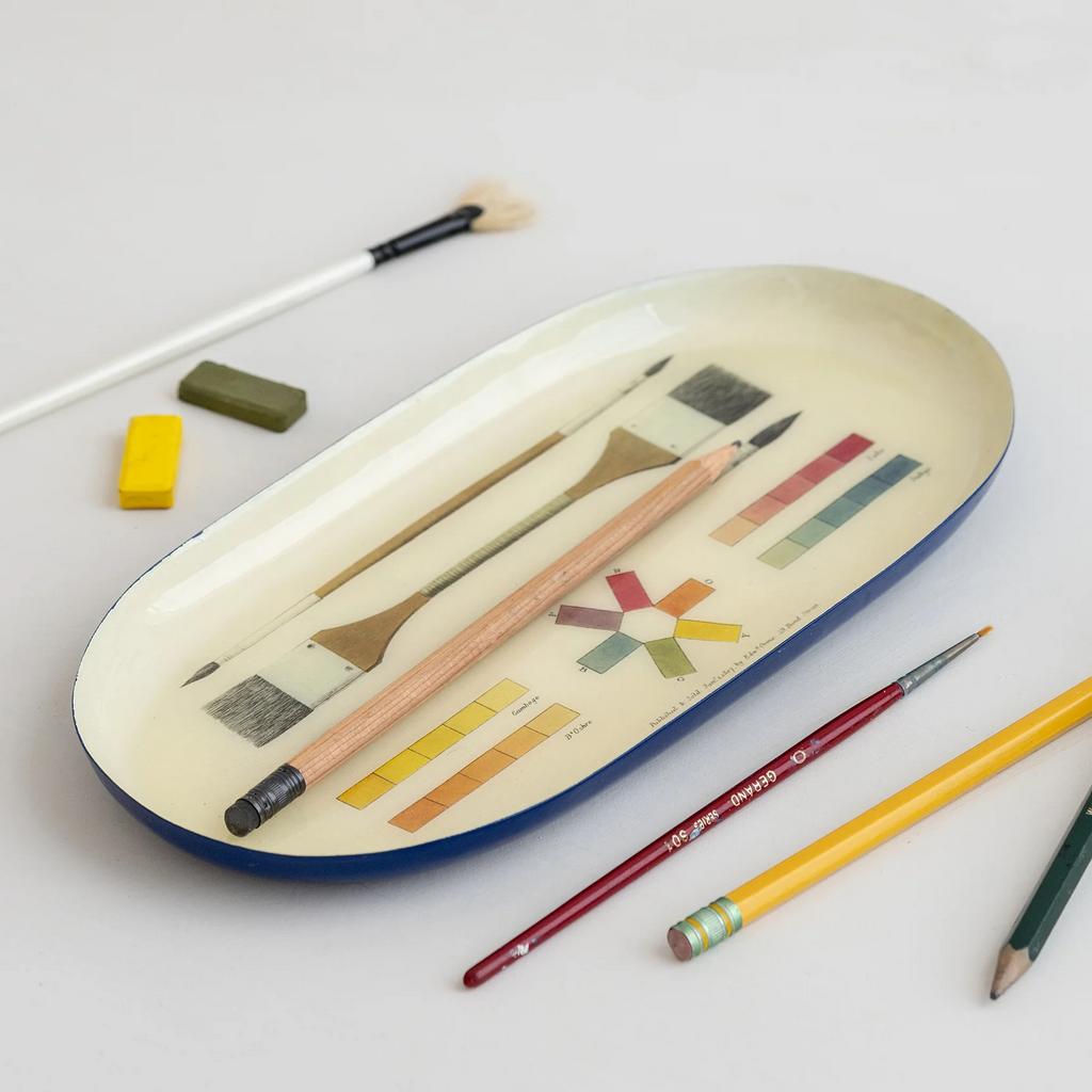 The Art of Coloring Enamel Tray