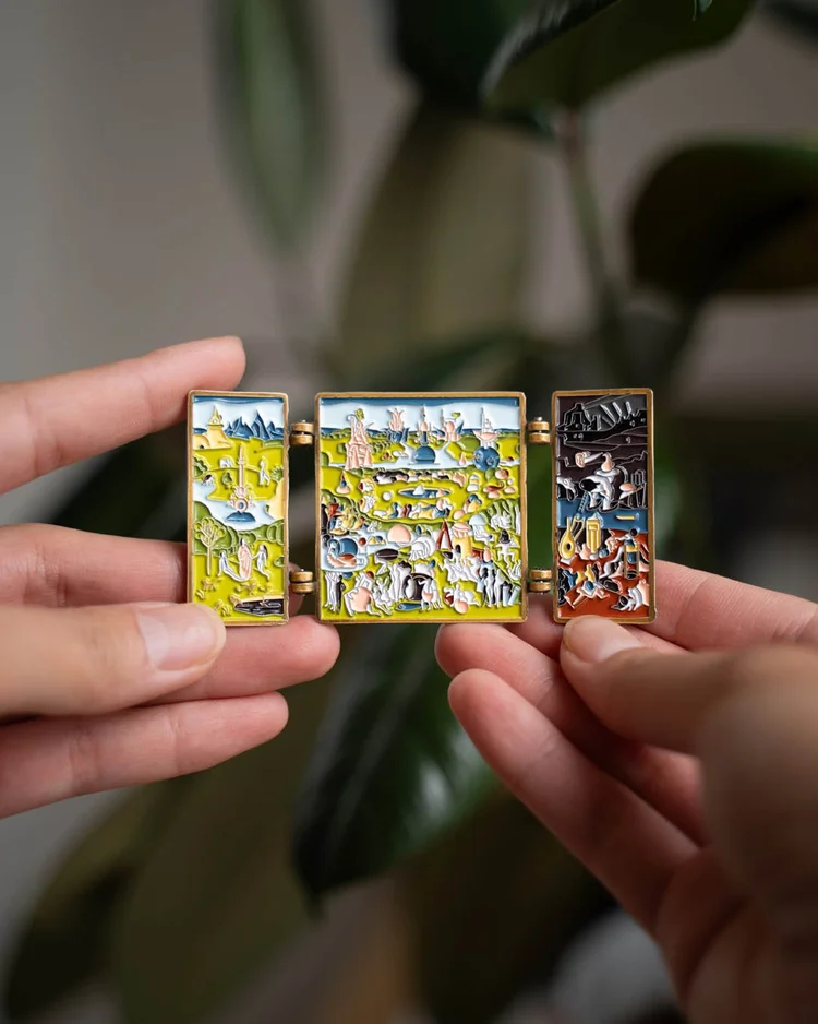 The Garden of Earthly Delights Enamel Pin