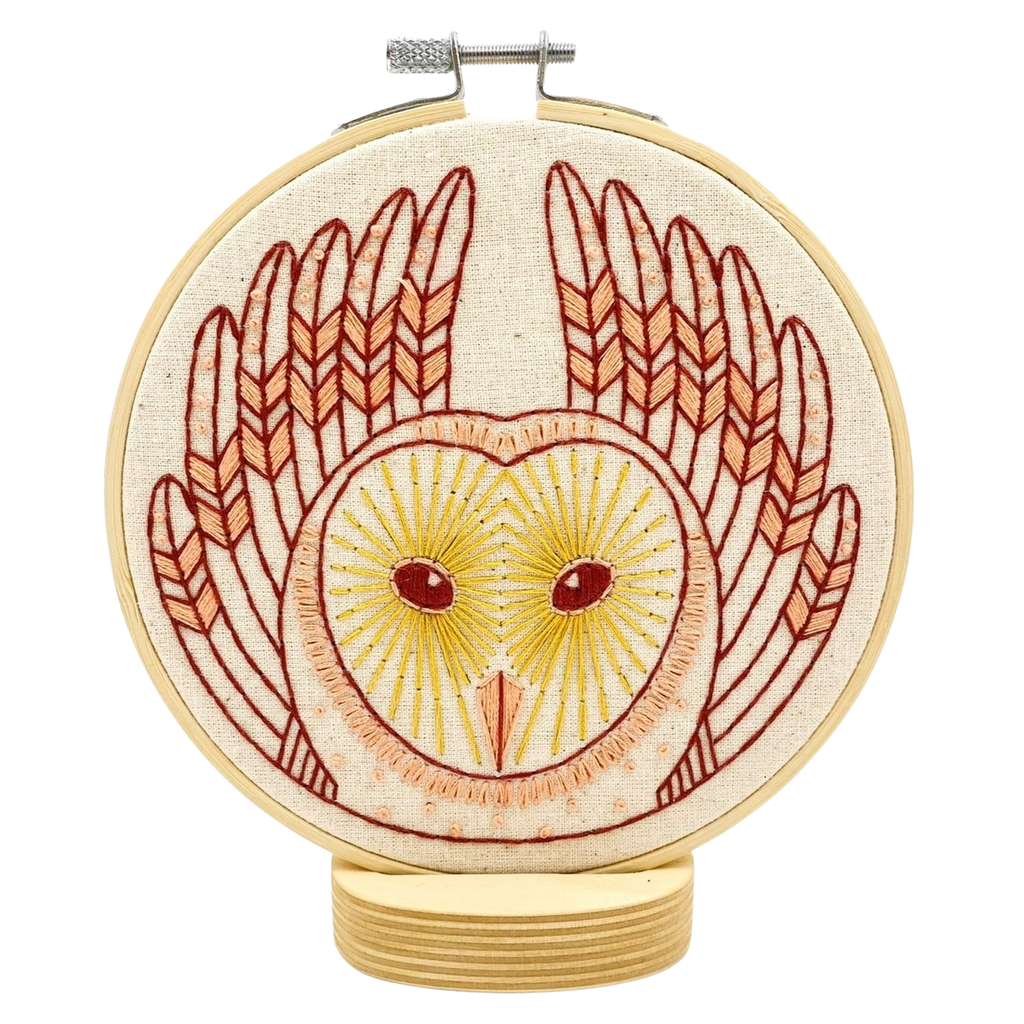 Barn Owl Embroidery Kit