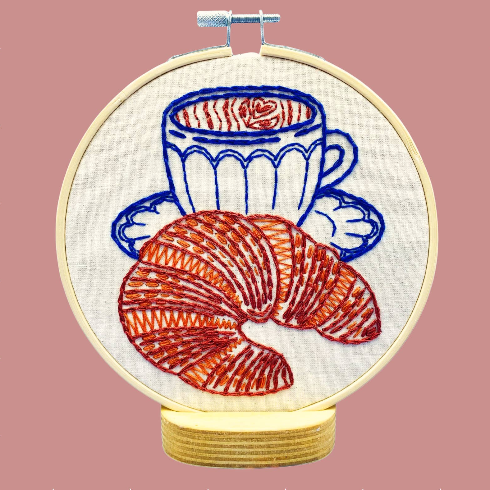 Croissant Embroidery Kit