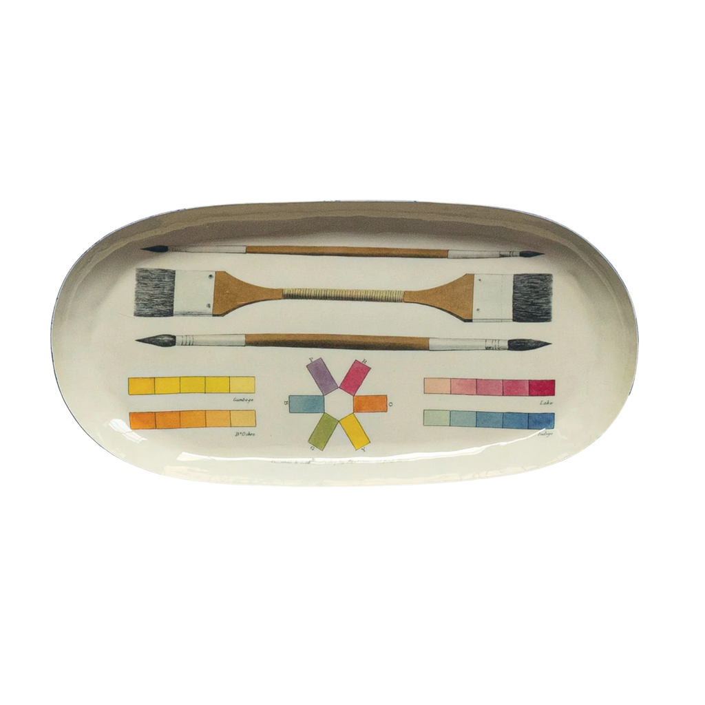 The Art of Coloring Enamel Tray