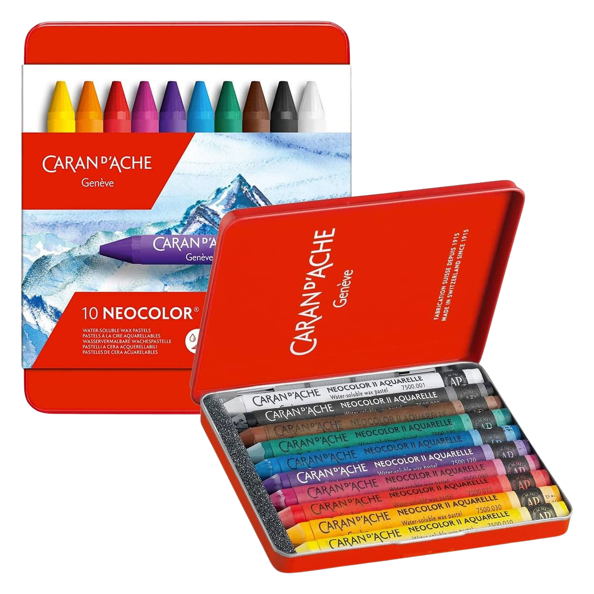 Caran d'Ache Neocolor II Aquarelle Pastels (Set of 10)