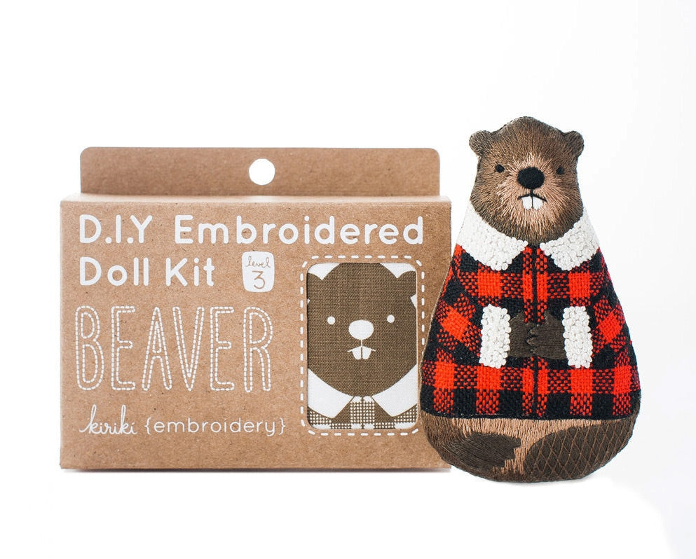 Beaver Embroidery Kit