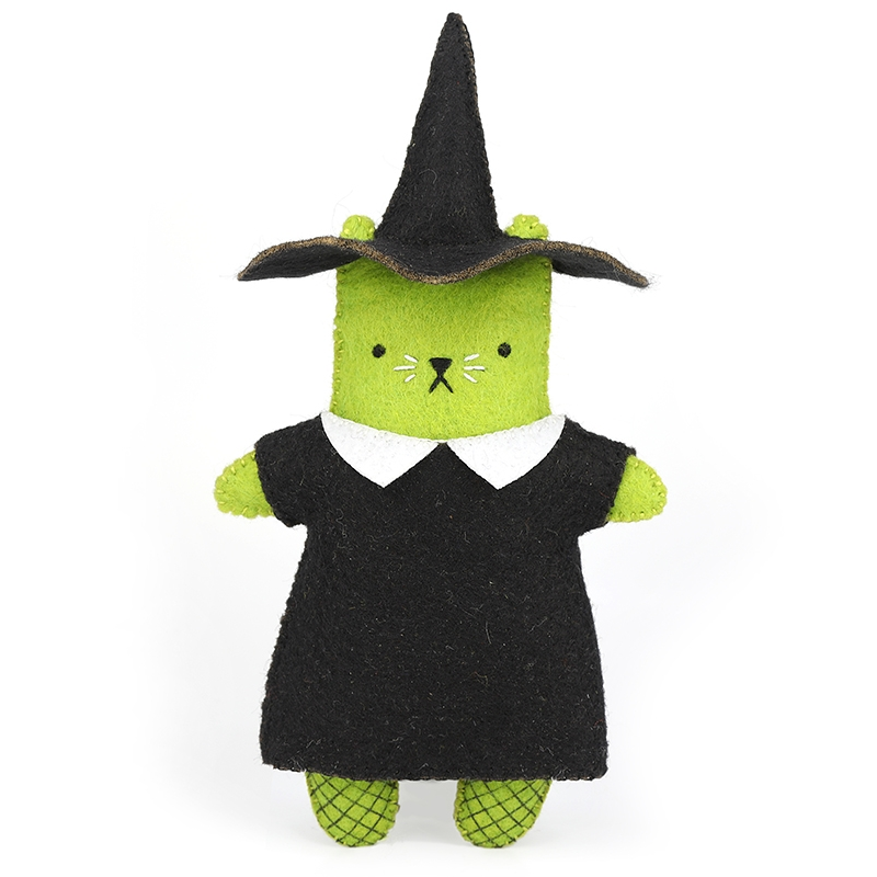 Witch Cat Felt Doll Kit