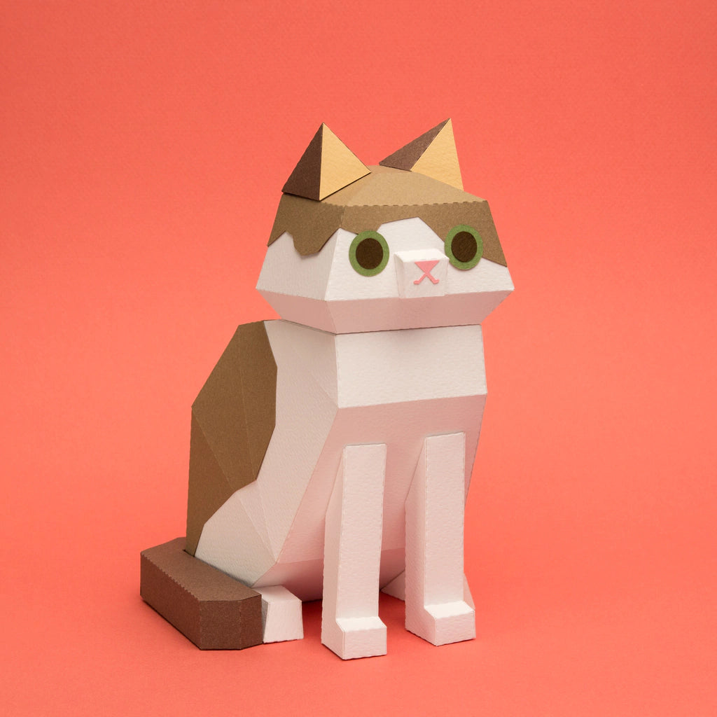 Suede Paper Cat Model Kit