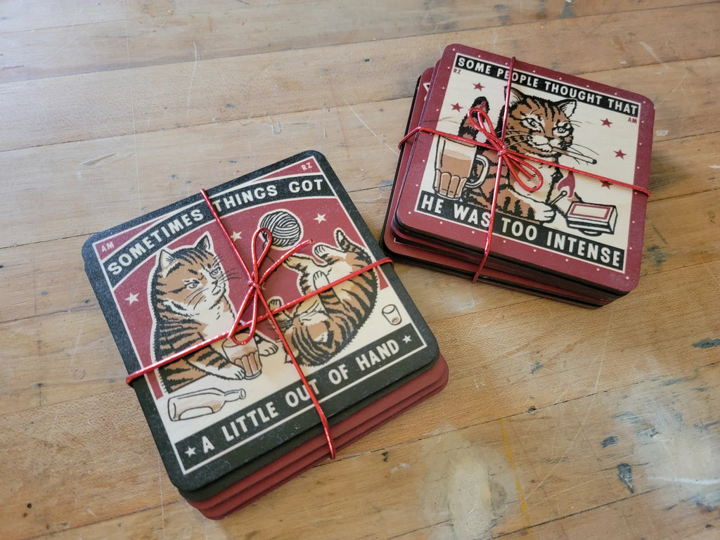 Drunk Cat Coasters