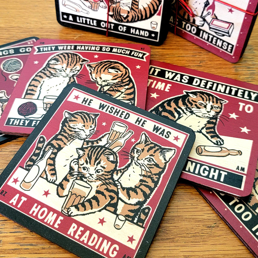 Drunk Cat Coasters