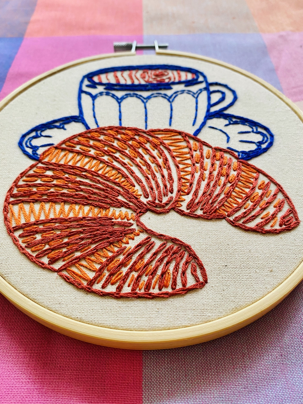 Croissant Embroidery Kit