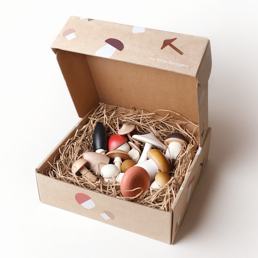 Forest Mushrooms in a Box