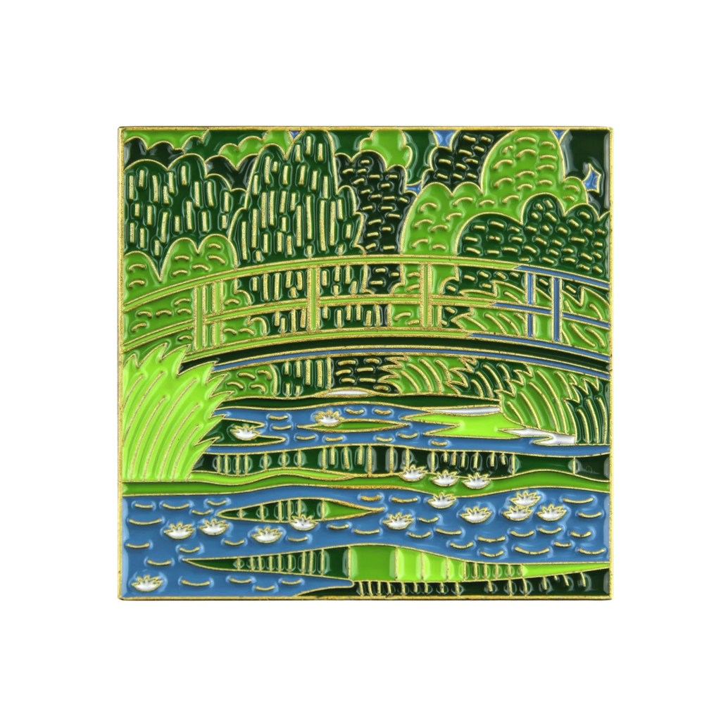 Water Lilies and Japanese Bridge Enamel Pin