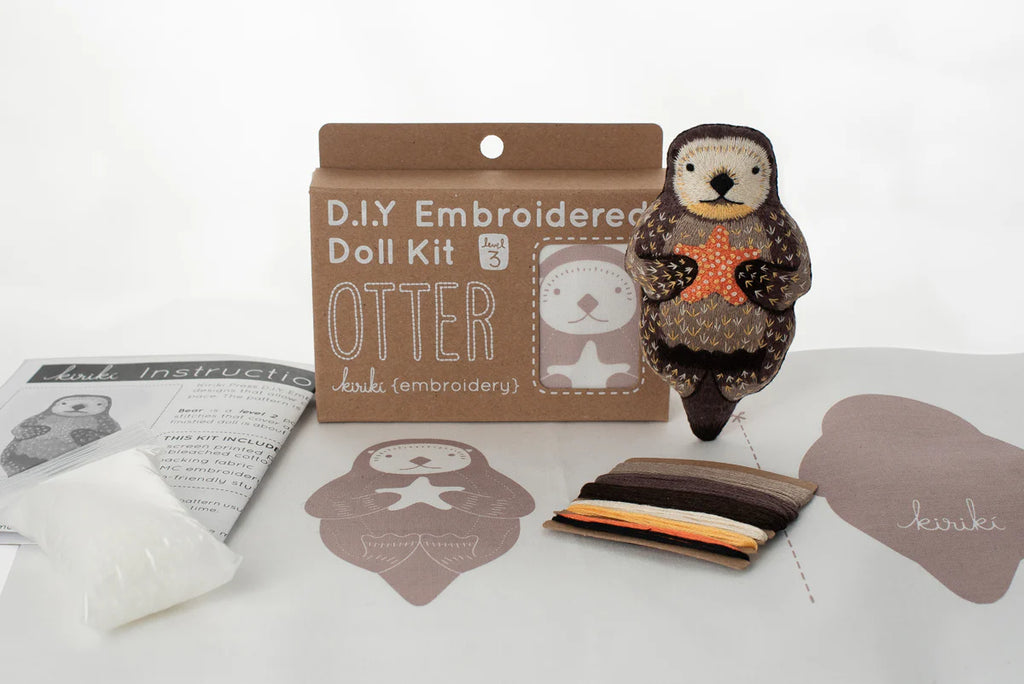 Otter Embroidery Kit