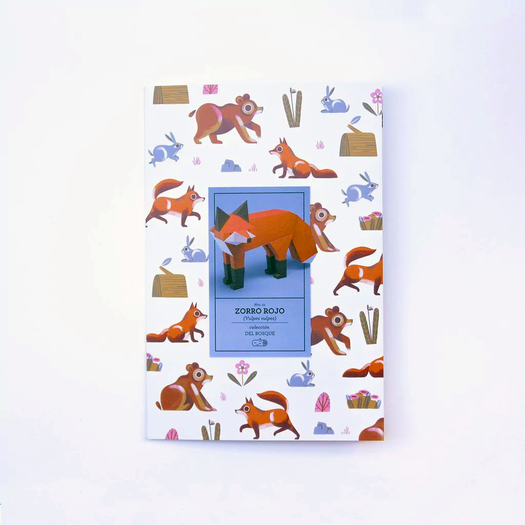 Red Fox Paper Model Kit
