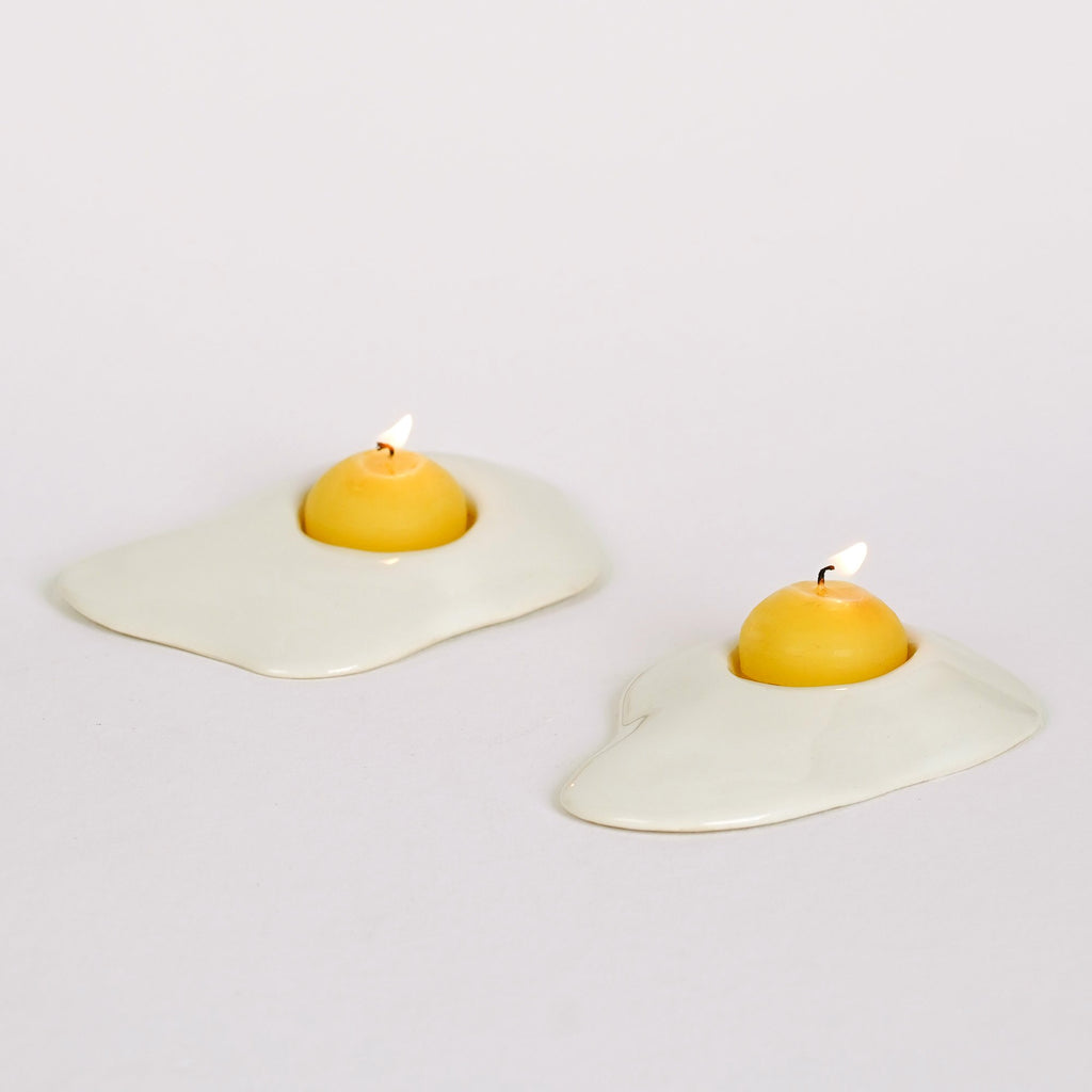Ceramic Egg Candle Holder